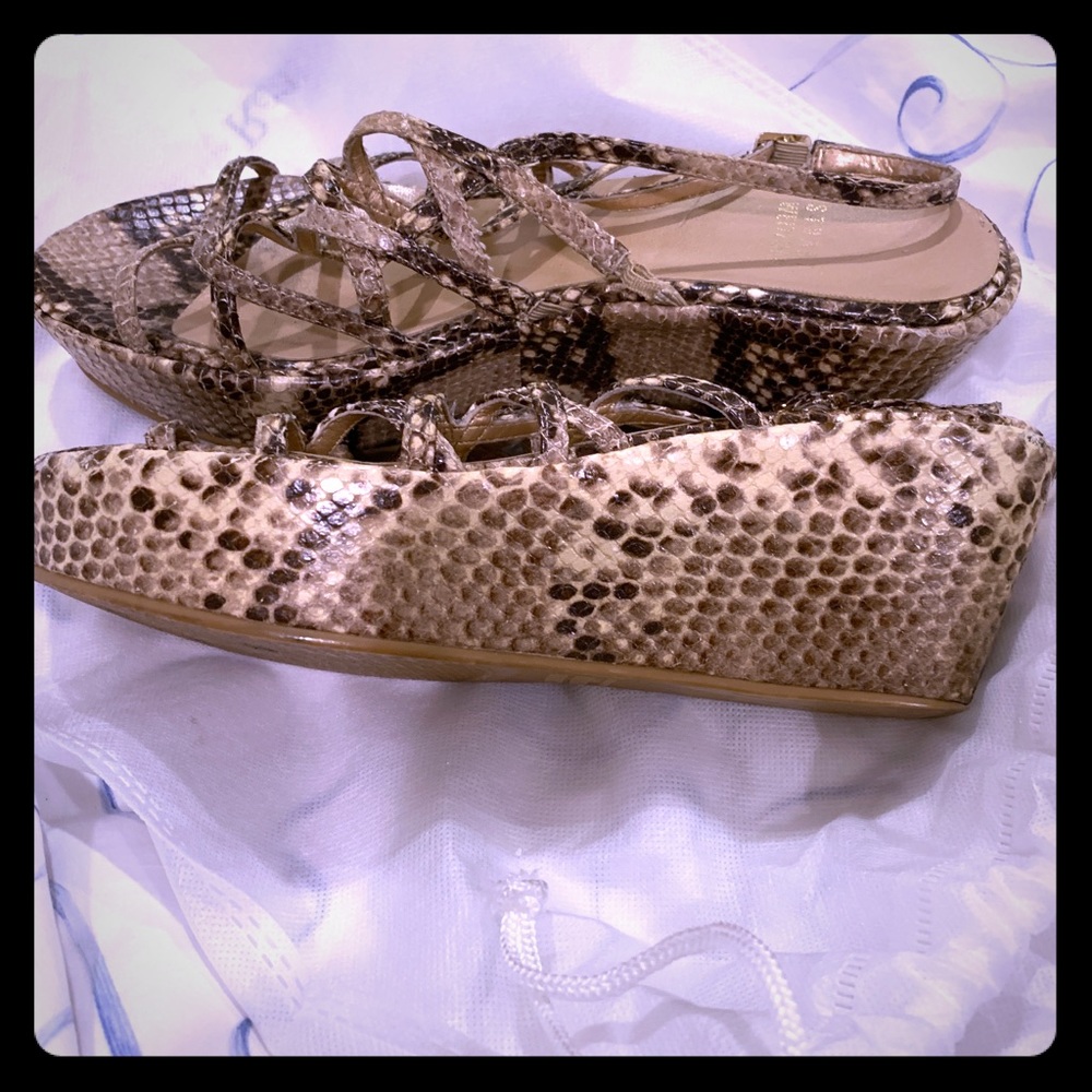 Python wedge sandals